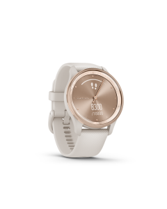Vívomove® Trend, Peach Gold Stainless Steel Bezel with Ivory Case and Silicone Band