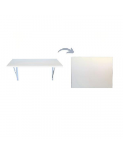 SpaceSave Fold Down Wall Mounted Study Desk Table 73x53cm - White