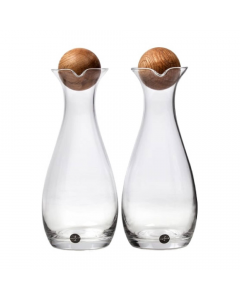 Sagaform Oil & Vinegar Bottles with Oak Stoppers 300ml