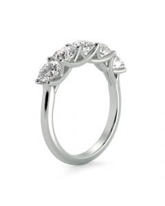 CamiRocks 5 Stone Diamond Trellis Ring in 18kt White Gold