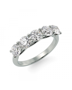 CamiRocks 5 Stone Diamond Trellis Ring in 9kt White Gold
