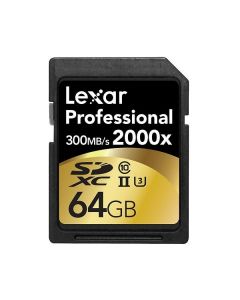 Lexar 64GB Professional SD 2000x 90MB/s (Class 10, UHS-II) 