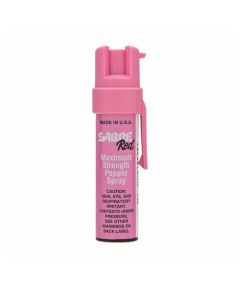 SABRE Pepper Spray with Attachment Clip, Pink