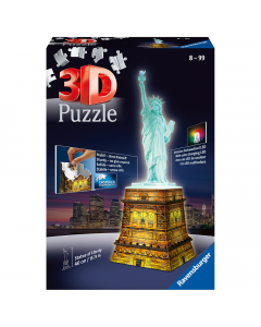 108Pc 3D Puzzle Buildings Night Edition-Statue Of 