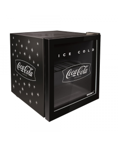 Alva 46l Counter-Top Beverage Cooler W/ Glass Door - Coca Cola - Black