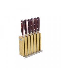 Snappy Chef 7pc Professional Steak Knife Set with Block