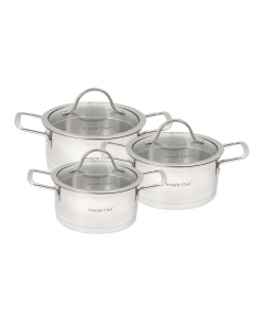 Snappy Chef 6 pc Platinum Cookware Set