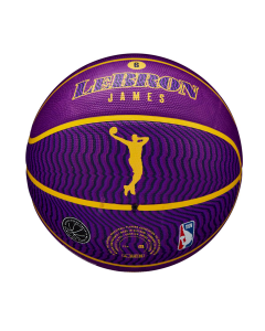 Wilson NBA Player Icon Outdoor Basketball - Purple / Yellow
