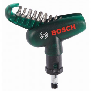 Bosch 10pc “Pocket” screwdriver bit set, 9 bits, 1 holder