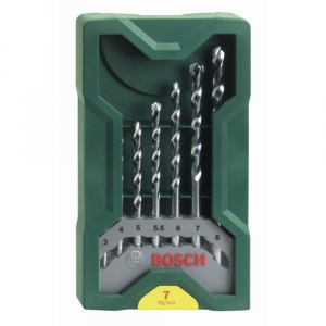 Bosch 7pc Mini-X-Line Masonry drill set Ø 3/4/5/5.5/6/7/8 mm.