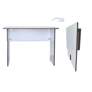 SpaceSave FLIP n FLAT Folding Portable Desk 100x60cm - Ice White