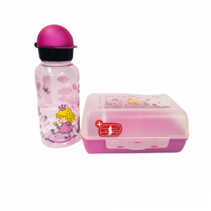 Emsa Kids Drinking Bottle 400ml & Lunch Box -  Princess