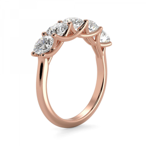 CamiRocks 5 Stone Diamond Trellis Ring in 18kt Rose Gold