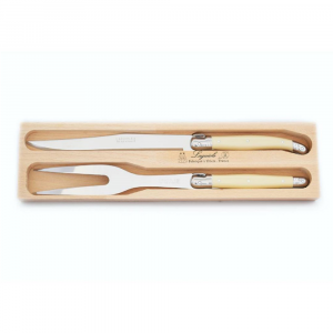 André Verdier Carving Set - Ivory (2pc in wooden box)