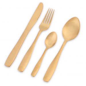 Nicolson Russell Bella Casa Matte Gold 4pc Cutlery Set