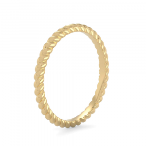 CamiRocks Dainty Twist Ring in 18kt Yellow Gold