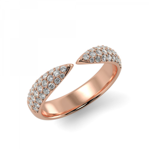 CamiRocks Diamond Claw Stack Ring in 9kt Rose Gold