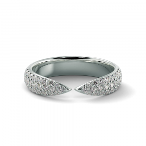 CamiRocks Diamond Claw Stack Ring in 9kt White Gold
