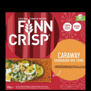 Finn Crisp Thin Caraway-Kummin 200g Pack of 18