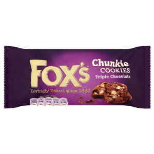 Fox Triple Choc Chunk Cookie 180g Pack of 9