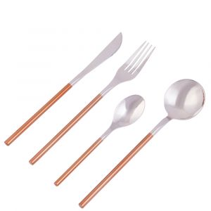 Nicolson Russell Johannesburg Two Tone Cutlery Set - Copper and Sainless Steel 