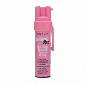 SABRE Pepper Spray with Attachment Clip, Pink
