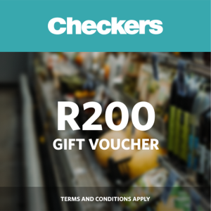 R200 Checkers Gift Card Voucher