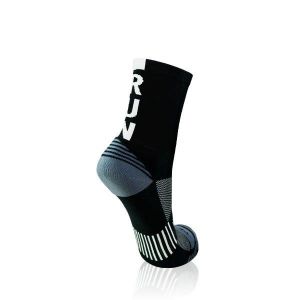 Versus Black Run Mid Running Socks - Size 4-7
