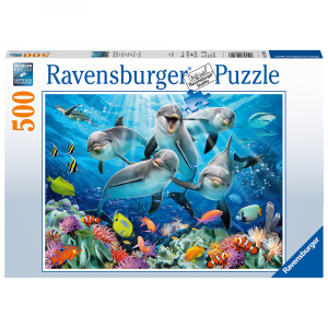 500Pc Puzzles-Dolphins In The Coral Reef