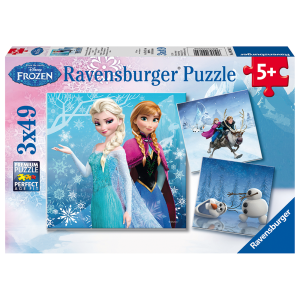 3X49Pc Puzzle-Frozen Winter Adventures