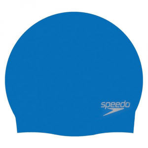 Plain Moulded Silicone Swim Cap - Neon Blue