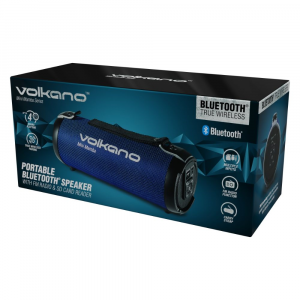 Volkano Mini Portable True Wireless Bluetooth Speaker with FM Radio - Mini Mamba Series - Blue