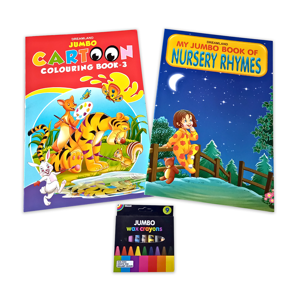 Educat Jumbo Cartoon & Nursery Rhymes Book Set - Momentum Multiply Online  Shop